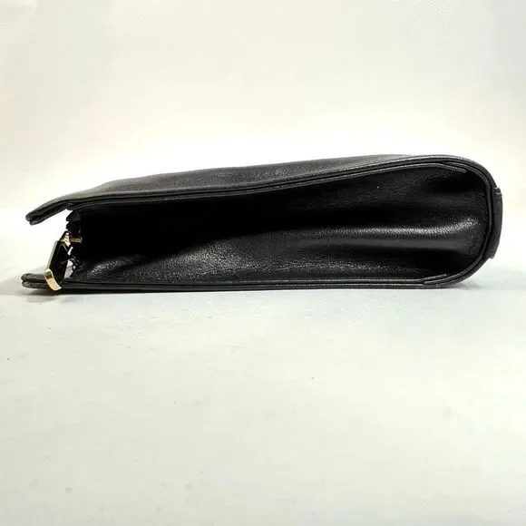 Vintage Pierre Cardin Black Leather Clutch - Picture 4 of 10